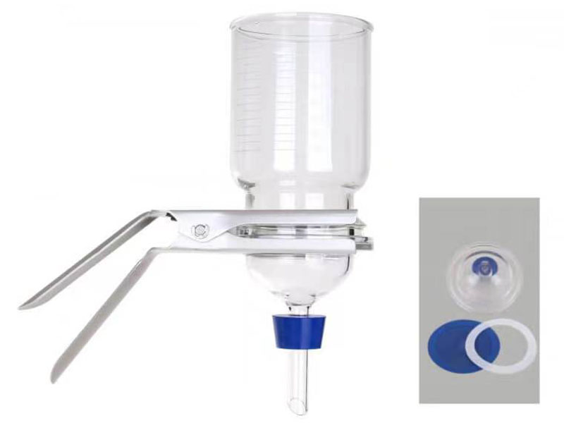 1000ml 玻璃過(guò)濾漏斗 PTFE 涂層金屬濾網(wǎng)墊