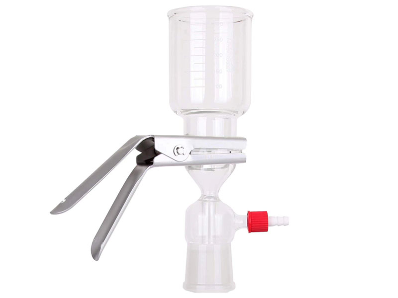 300ml 帽式玻璃過(guò)濾漏斗 磨砂玻璃支撐層